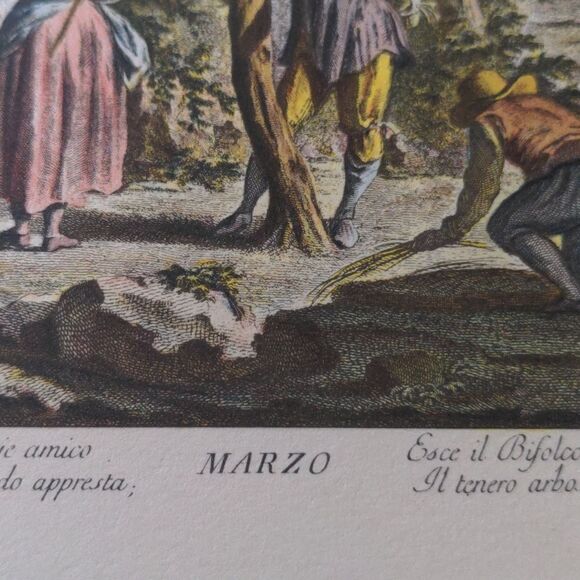 Giuseppe Zocchi vintage lithograph print Marzo - Picture 5 of 9